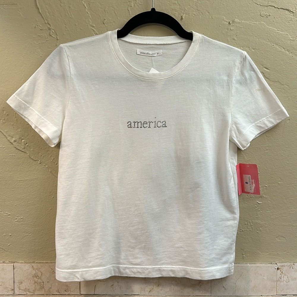 Allen. Allen America Sequins Tee size petite small